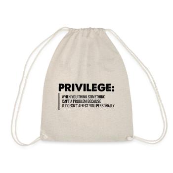 Privilege civil rights equality - Drawstring Bag - nature - Front