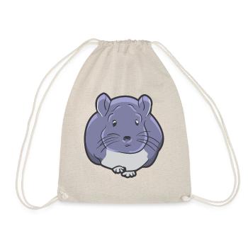 Rodent Comic Chinchilla Small Animal Rodent Pet - Drawstring Bag - nature - Front