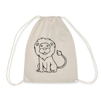 Lion Wildlife Big Cats Animal Silhouette - Drawstring Bag - nature - Front