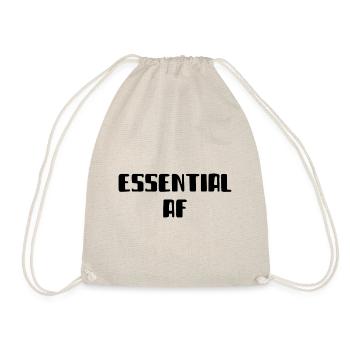 Essential AF Funny Essential Employee Humor - Turnbeutel - Natur - Vorne