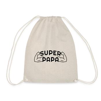 Super Daddy with Big Arms - Drawstring Bag - nature - Front