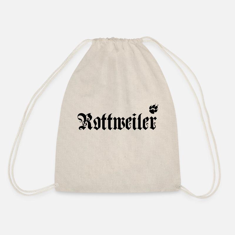 rottweiler logo mit pfote - Turnbeutel - Natur