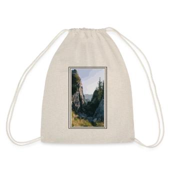 Trees and Mountains - Drawstring Bag - nature - Back