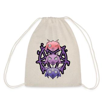 Kawaii Satan - Turnbeutel - Natur - Hinten