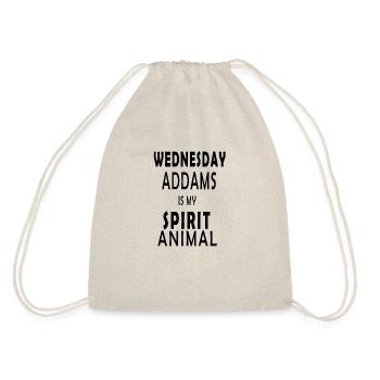 Wednesday Addams is my Spirit animal - Drawstring Bag - nature - Back