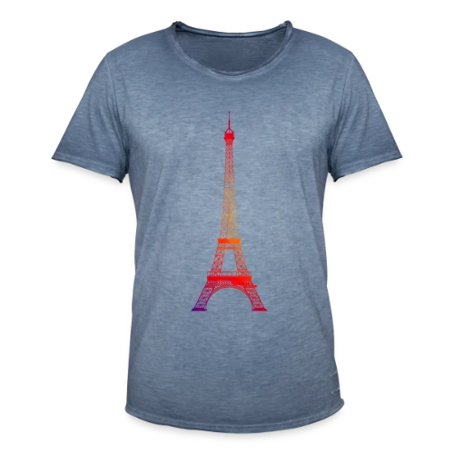 Tour Eiffel Dégradé - T-shirt vintage Homme