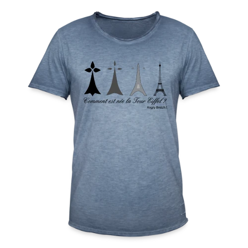 Évolution Tour Eiffel Bretonne - T-shirt vintage Homme