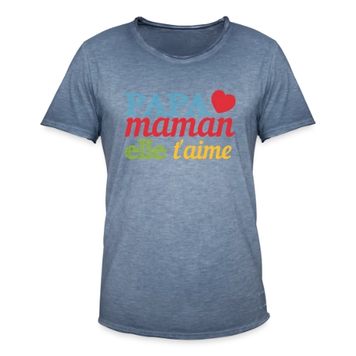 Bébé t'aime : Le message d'amour pour ma moitié - T-shirt vintage Homme