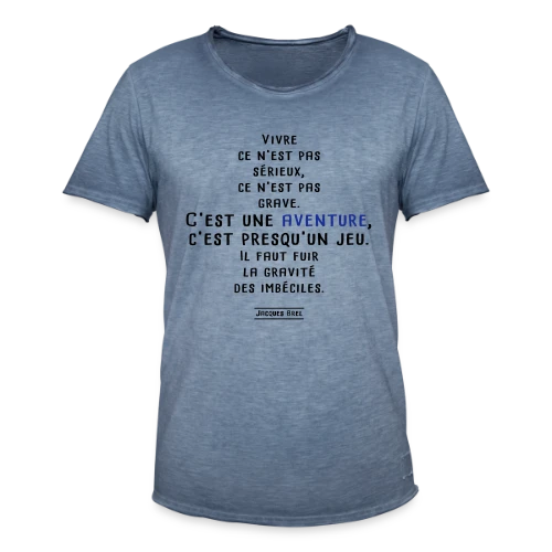 Jacques Brel: Le Grand Poète - T-shirt vintage Homme