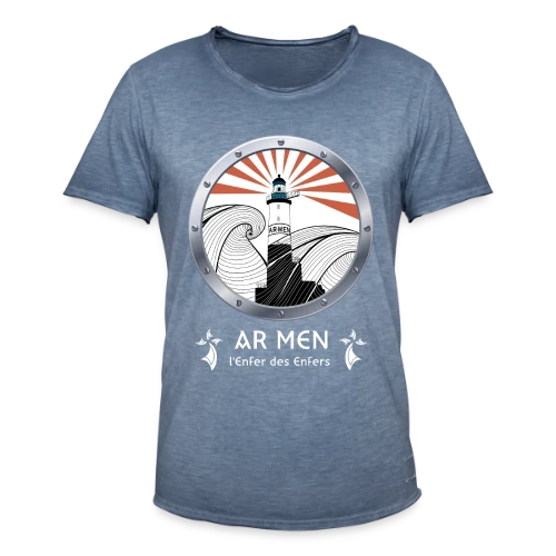 Phare d'Ar Men Breton - T-shirt vintage Homme