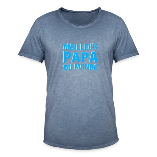T-shirt "Meilleur Papa du Monde" - T-shirt vintage Homme