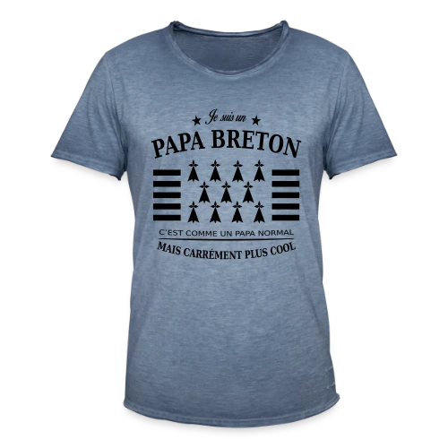T-shirt Papa Breton Authentique - T-shirt vintage Homme