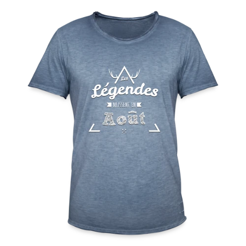 Les Légendes Naissent en Août - T-shirt vintage Homme