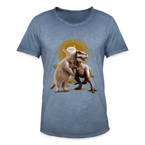 Chats et Dinos Amis : L'Aventure Décalée - T-shirt vintage Homme
