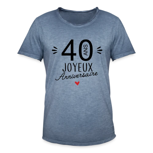 T-shirt Anniversaire 40 Ans : La Fête Commence ! - T-shirt vintage Homme