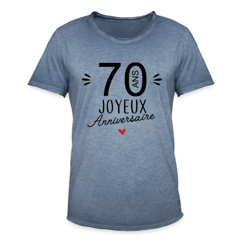 T-Shirt Anniversaire 70 Ans : L'Âge d'Or Célébré - T-shirt vintage Homme