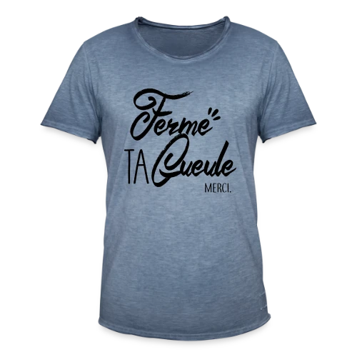 T-shirt Humour : Chut ! Message Subtil - T-shirt vintage Homme