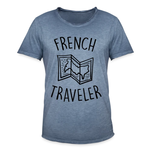 Voyageur Français Carte - T-shirt vintage Homme