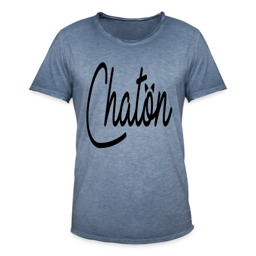 Inscription Chaton Élégante - T-shirt vintage Homme