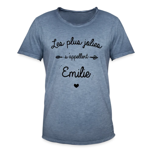 T-Shirt Prénom 'Émilie' - Le Cadeau Personnalisé Idéal - T-shirt vintage Homme