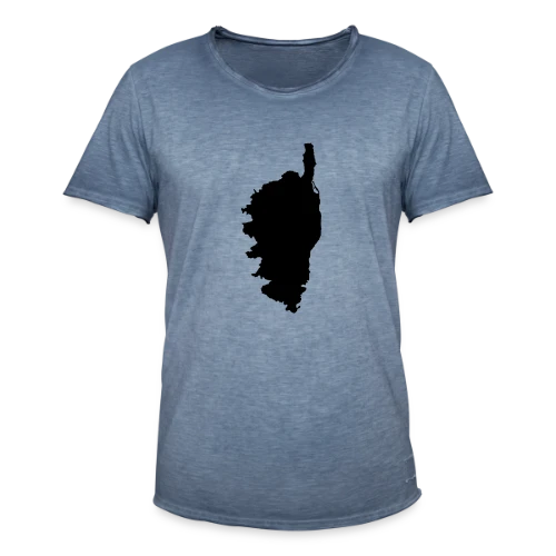 Silhouette Carte Corse - T-shirt vintage Homme