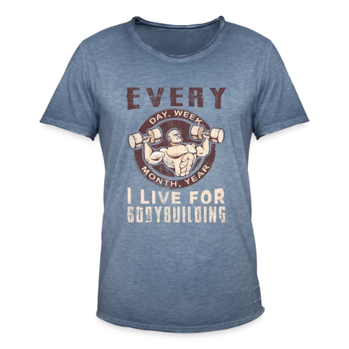 T-Shirt Bodybuilding: La Passion de la Musculation - T-shirt vintage Homme