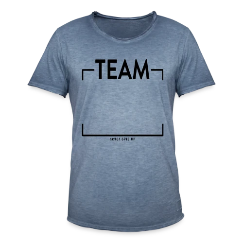 T-shirt Personnalisé 'Never Give Up' - Votre Équipe au Sommet - T-shirt vintage Homme