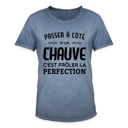 Chauve et Parfait : L'Humour Assume
R - T-shirt vintage Homme
