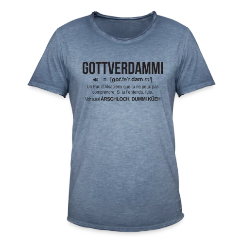 Gottverdammi Définition Alsace - T-shirt vintage Homme