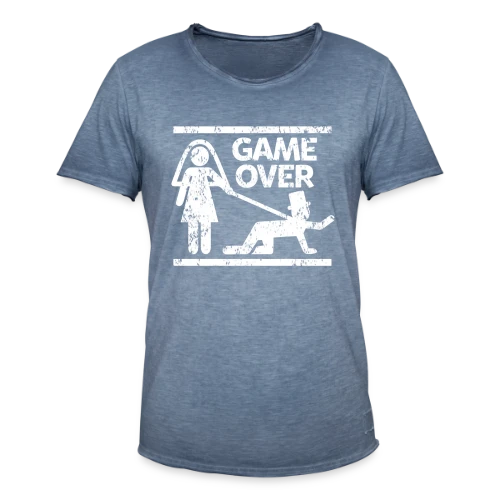 Mariage Game Over Humour - T-shirt vintage Homme