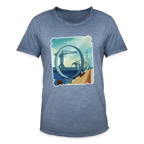 T-Shirt Ville de Nantes - Design Urbain - T-shirt vintage Homme