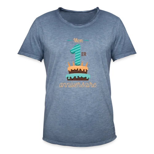T-shirt Mon Premier Anniversaire Garçon - T-shirt vintage Homme