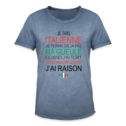 T-shirt "Italienne : Ma Voix, Ma Loi" - T-shirt vintage Homme