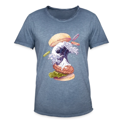 La Vague Gourmande de Kanagawa - T-shirt vintage Homme