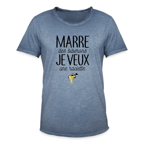 Bébé Gourmand : Marre des Biberons, Je Veux une Raclette ! - T-shirt vintage Homme
