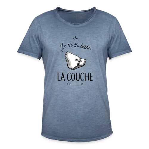 Je m'en Bats la Couche : Humour & Décontraction - T-shirt vintage Homme