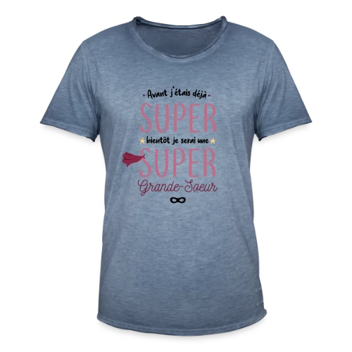 Bientôt Grande Sœur Super Héros - T-shirt vintage Homme