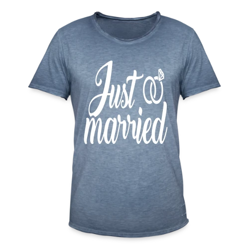 Just Married - T-shirt vintage Homme