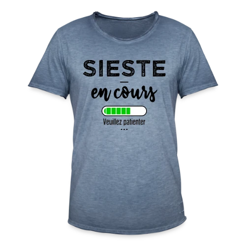 Sieste en cours, ne pas déranger ! - T-shirt vintage Homme
