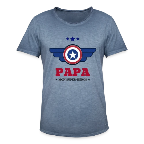 T-shirt Super Papa Héros - T-shirt vintage Homme