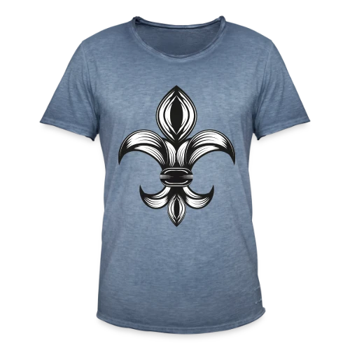 Fleur de Lys Élégante - Symbole Royal - T-shirt vintage Homme