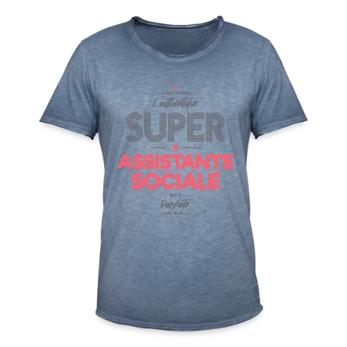 L'Authentique Super Assistante Sociale - T-shirt vintage Homme