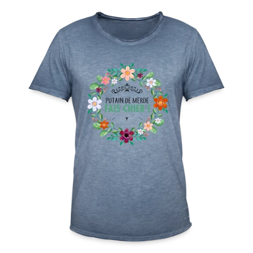 Coup de Gueule Fleuri - T-shirt vintage Homme