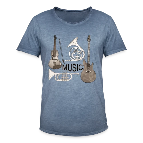 Passion Musique : Instruments & Guitare - T-shirt vintage Homme