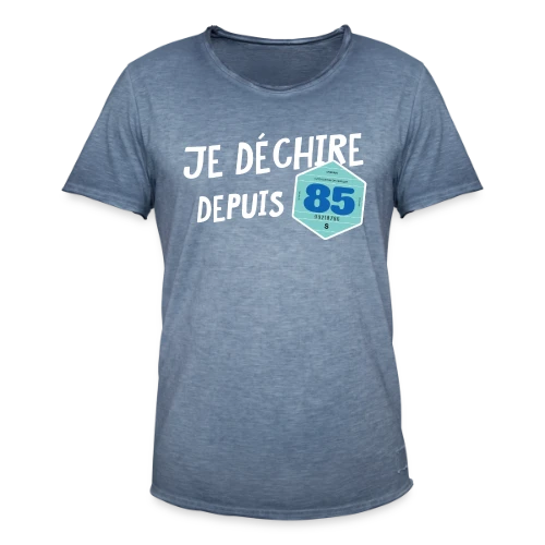 T-shirt Je déchire depuis 85 - Style Vignette Auto Rétro Vintage - T-shirt vintage Homme