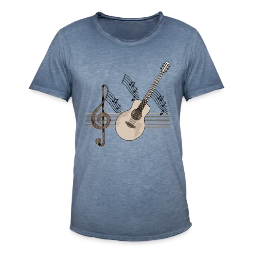 Guitare Passion Musique - T-shirt vintage Homme