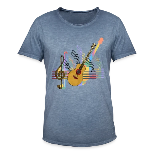Passion Guitare - T-shirt vintage Homme