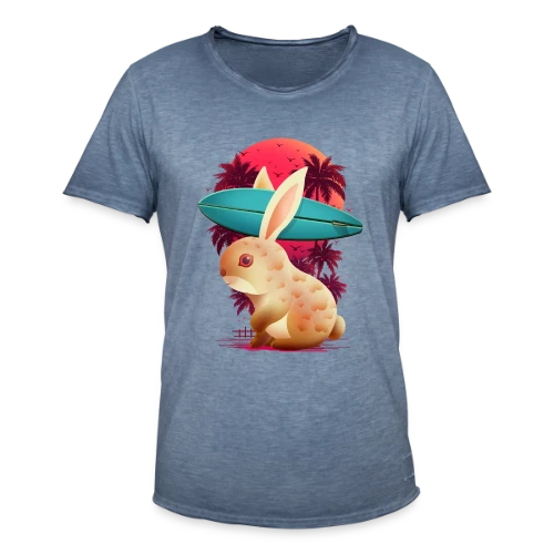 Lapin Surfeur Estival - T-shirt vintage Homme