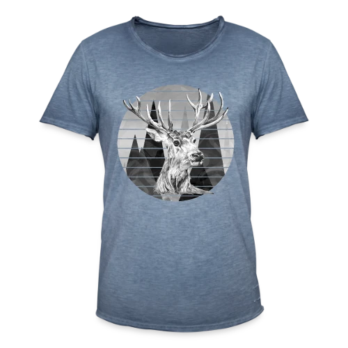 Cerf Majestueux - T-shirt vintage Homme