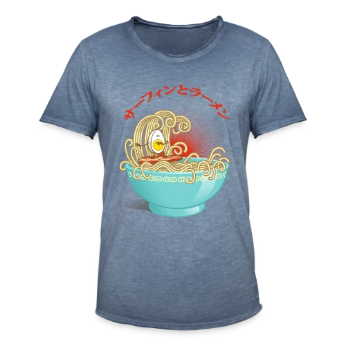 Surf & Ramens : L'?uf glisse dans le bol - T-shirt vintage Homme